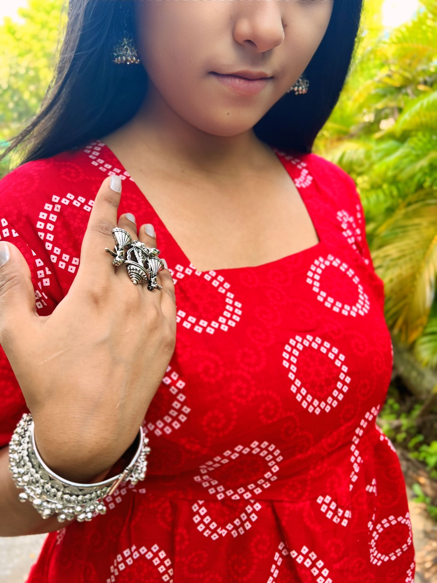 लाल परी Peplum Tie Top